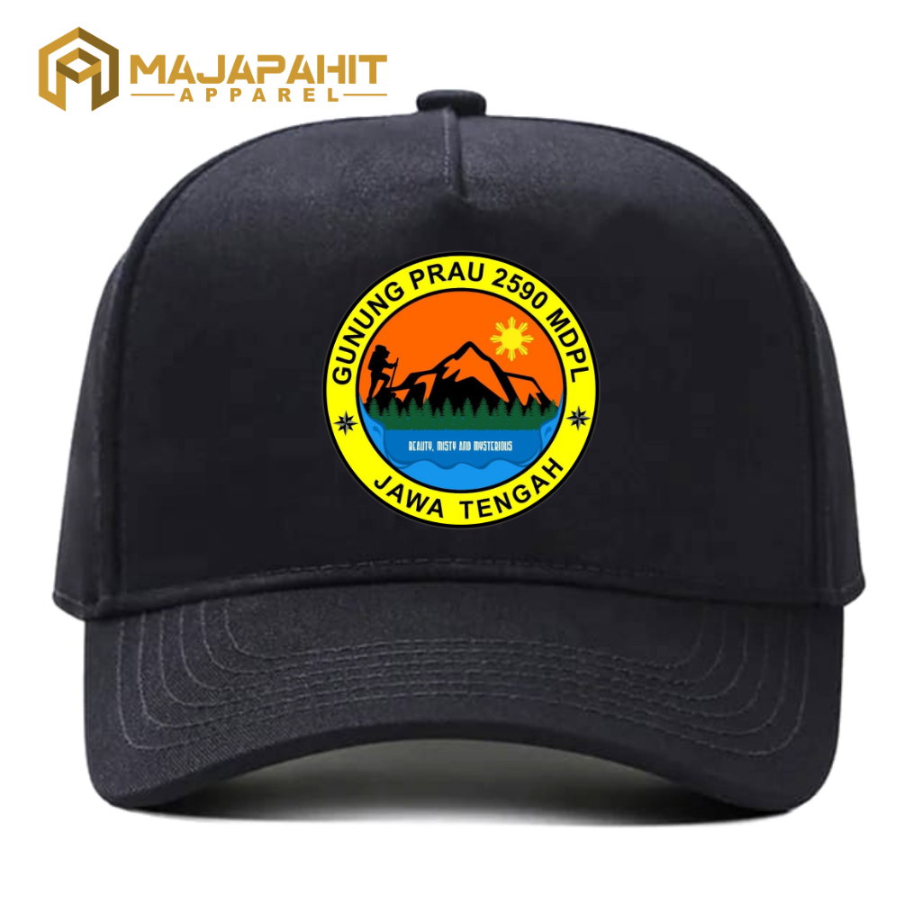 Topi Balai Taman Nasional GUNUNG PRAU Baseball Full Kain Premium - Majapahit Apparel