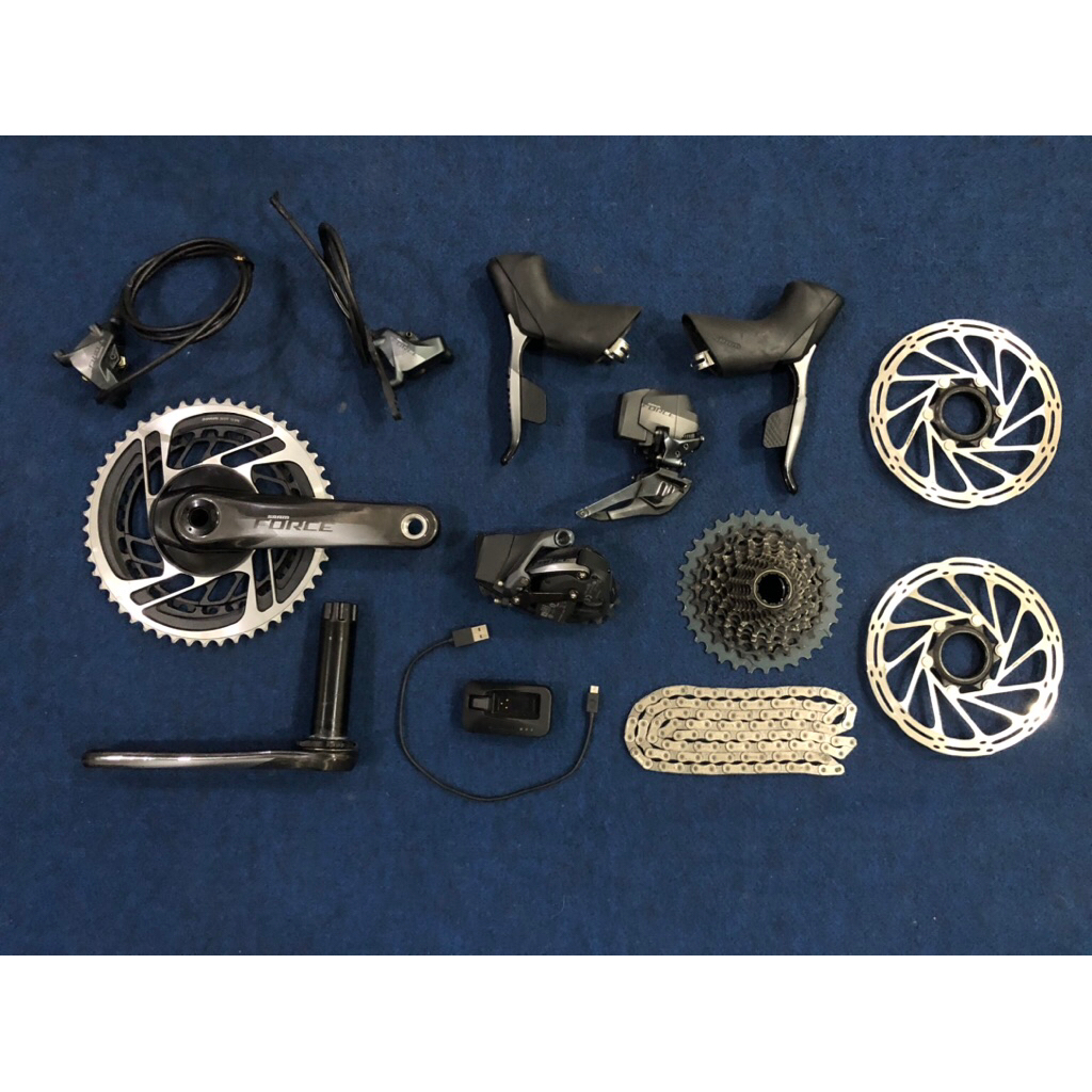 groupset sram force axs dan wheelset zipp 404 fc