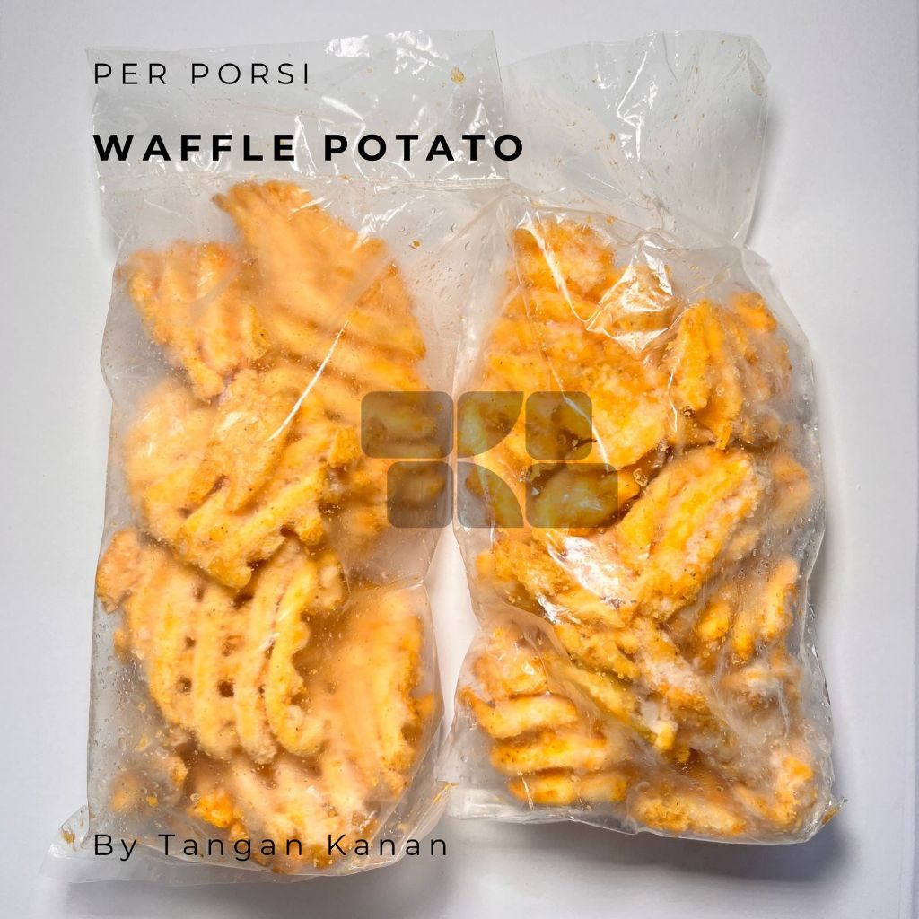 Waffle Fries Kentang Hastag Frozen Siap Goreng Food Service per Porsi