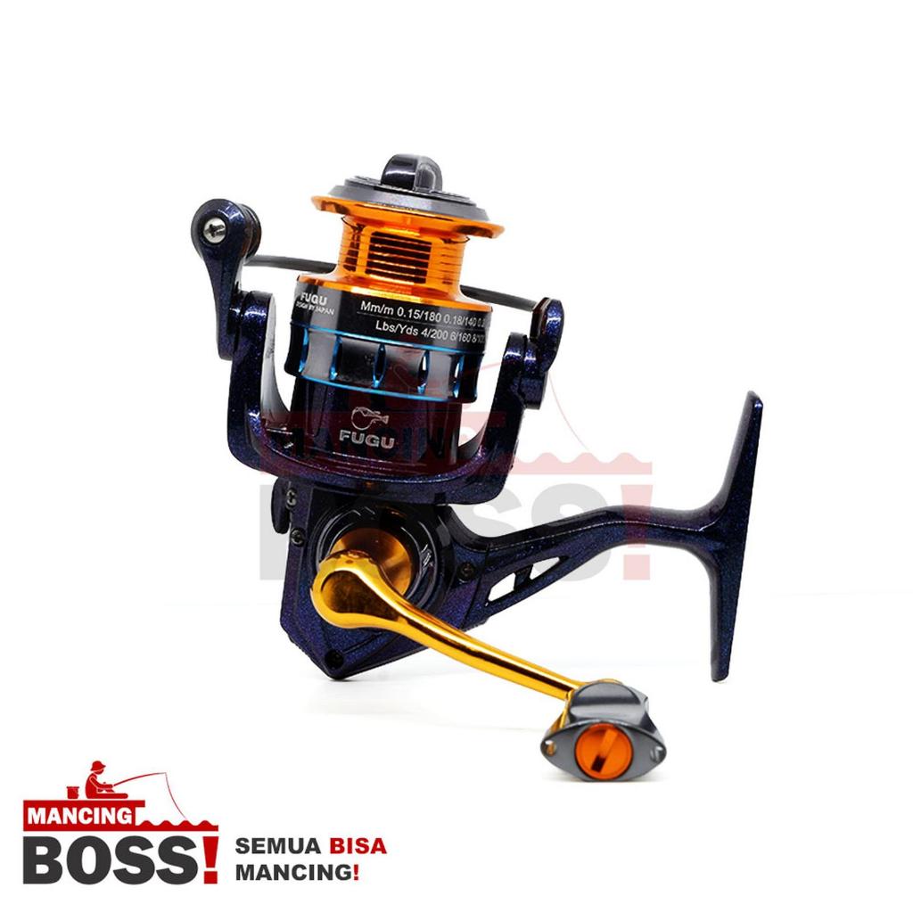 REEL PANCING SPINNING POWER HANDLE FUGU YUVAL 1000 ORIGINAL ALUMUNIUM SPOOL METAL GRIP