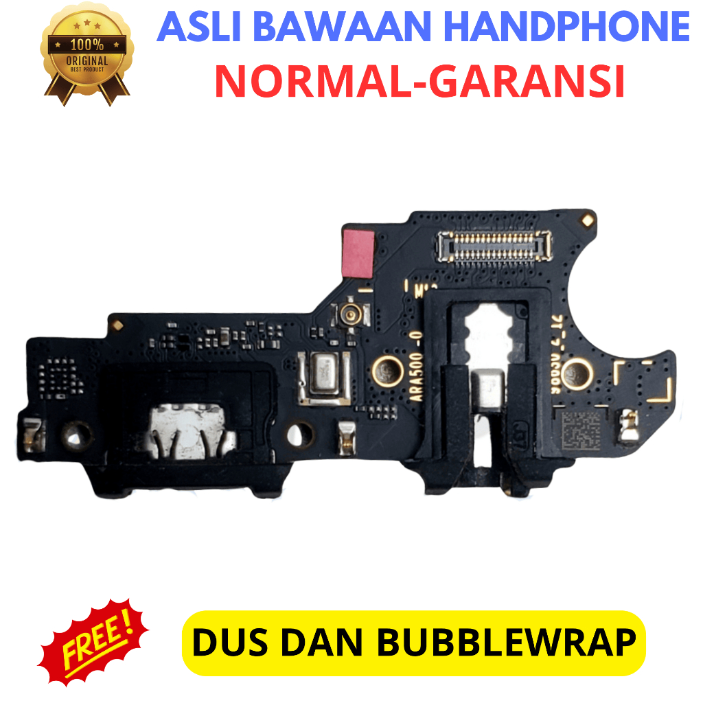 Board papan konektor cas hp Realme C15 - C12 - asli ori copotan cabutan bawaan