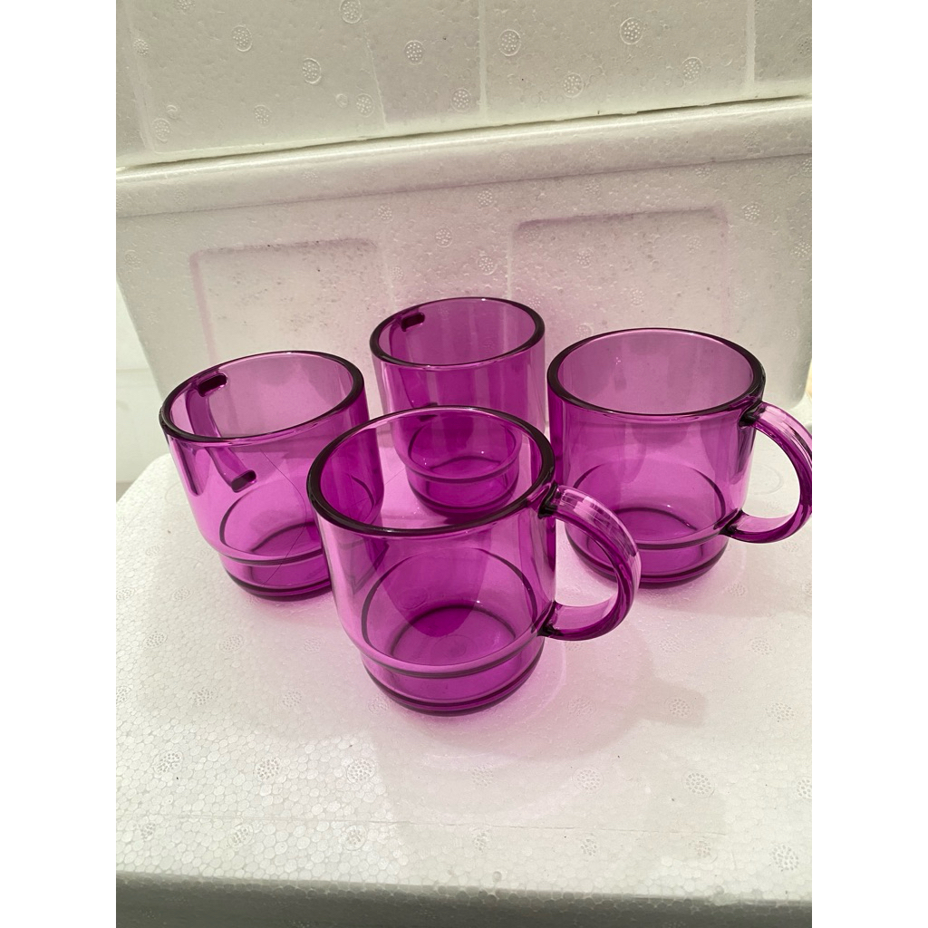Clear Mug Tupperware (1set)