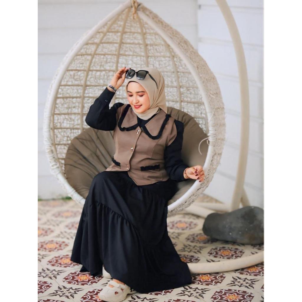 Dress ( Luniva ) - Gamis Rompi Panjang  Wanita