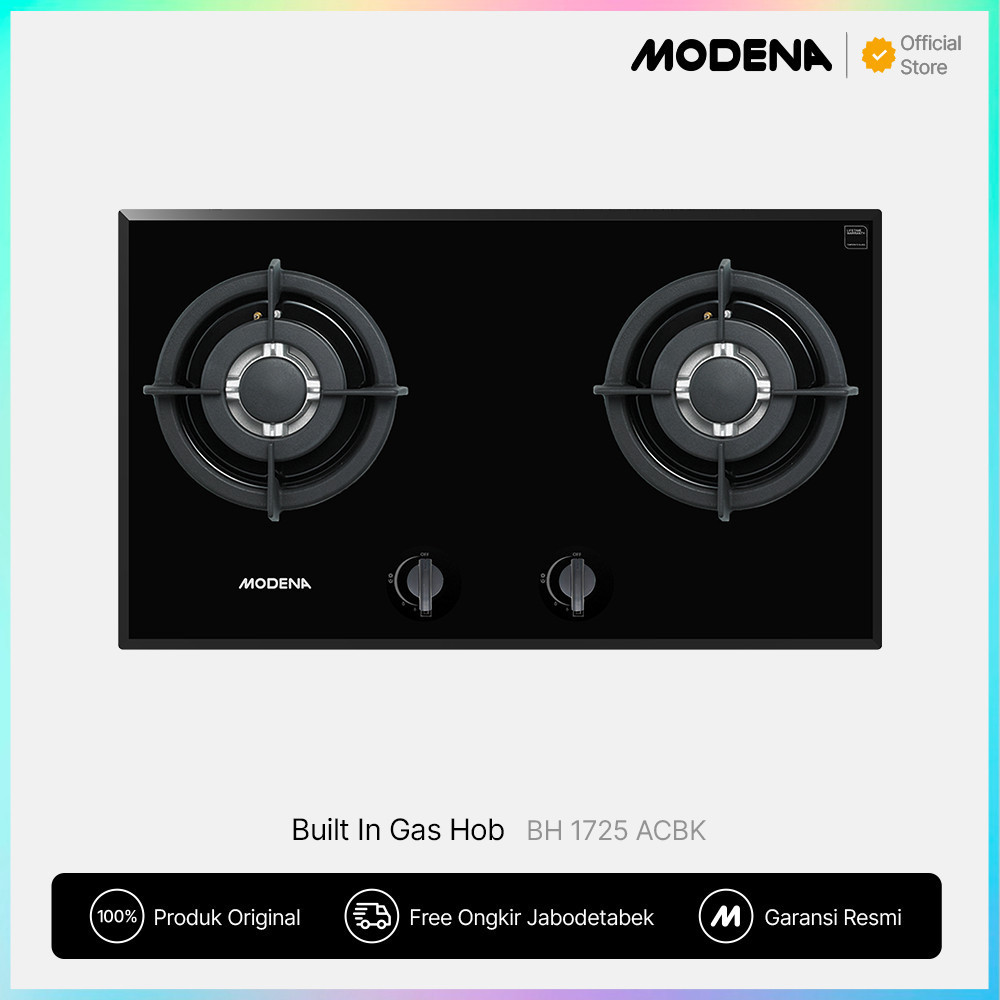 Kompor Gas MODENA BH1725ACBK Kompor Gas Tanam 2 Tungku