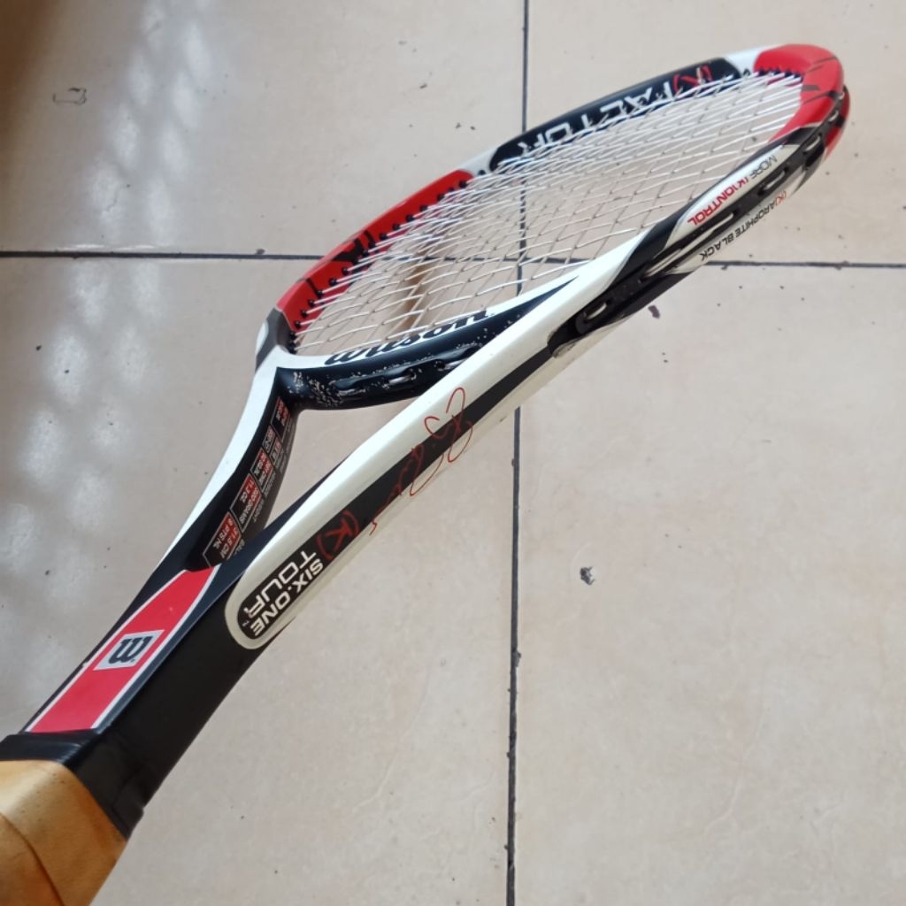 New Raket tenis wilson kfactor six one tour 90 roger federer original