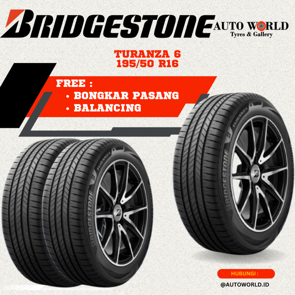 Ban Bridgestone Turanza 6 ukuran 195/50 R16