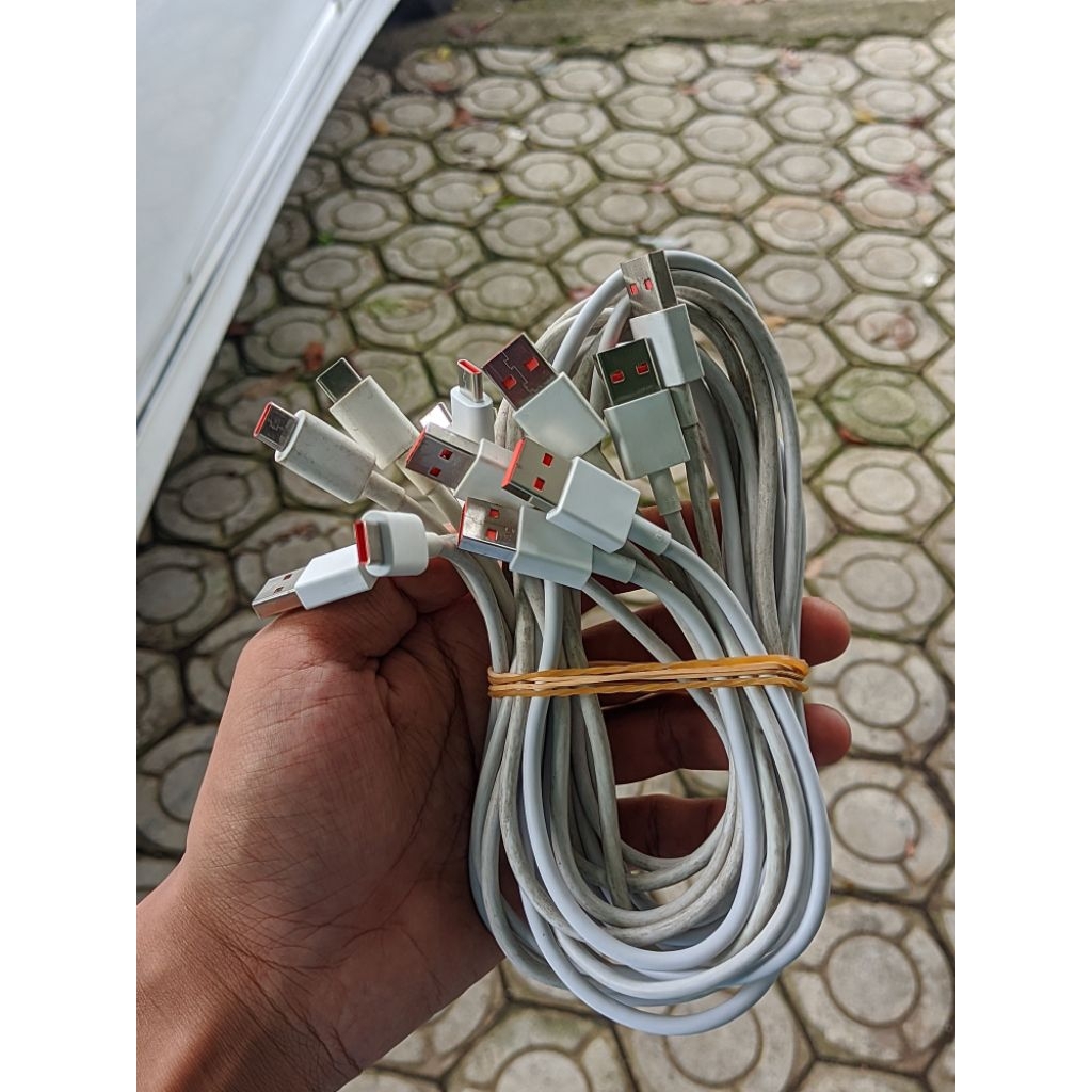 Kabel data xiaomi tipe c fast turbo 6A oren ori bawaan hp