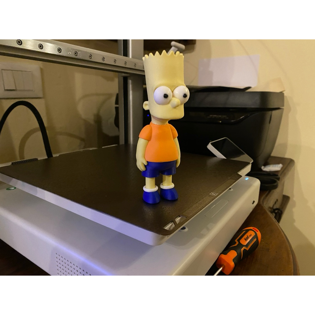 Action Figure Bart Simpson 3D Print Model Figure Karakter The Simpsons Multipart Pajangan Meja Hiasa