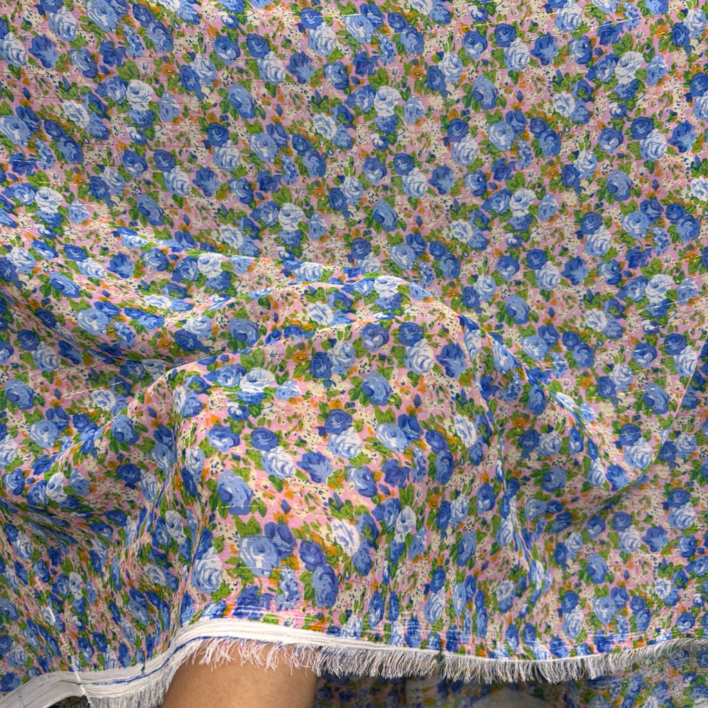 Kain Sifon Sutra Motif Premium - kain sifon sutra Motif bunga - kain sifon motif - kain sifon motif 