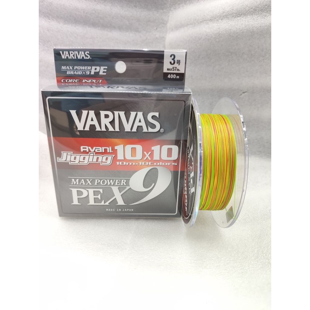 SENAR VARIVAS AVANI JIGGING X9 PE 3/400M PE MULTICOLOR  PE PREMIUM MADE IN JAPAN