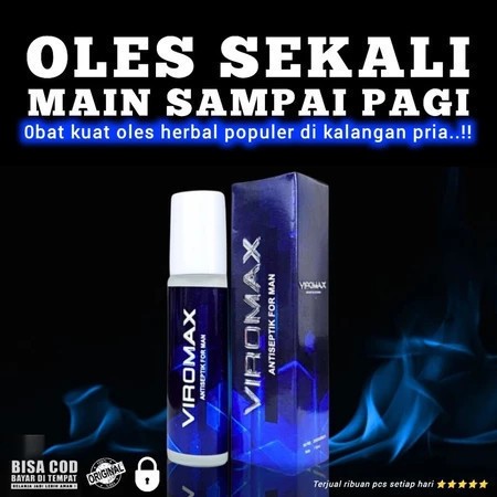 Obat Kuat Oles Viromax Pria Tahan Lama penambah durasi Terbaik 100% Original BPOM