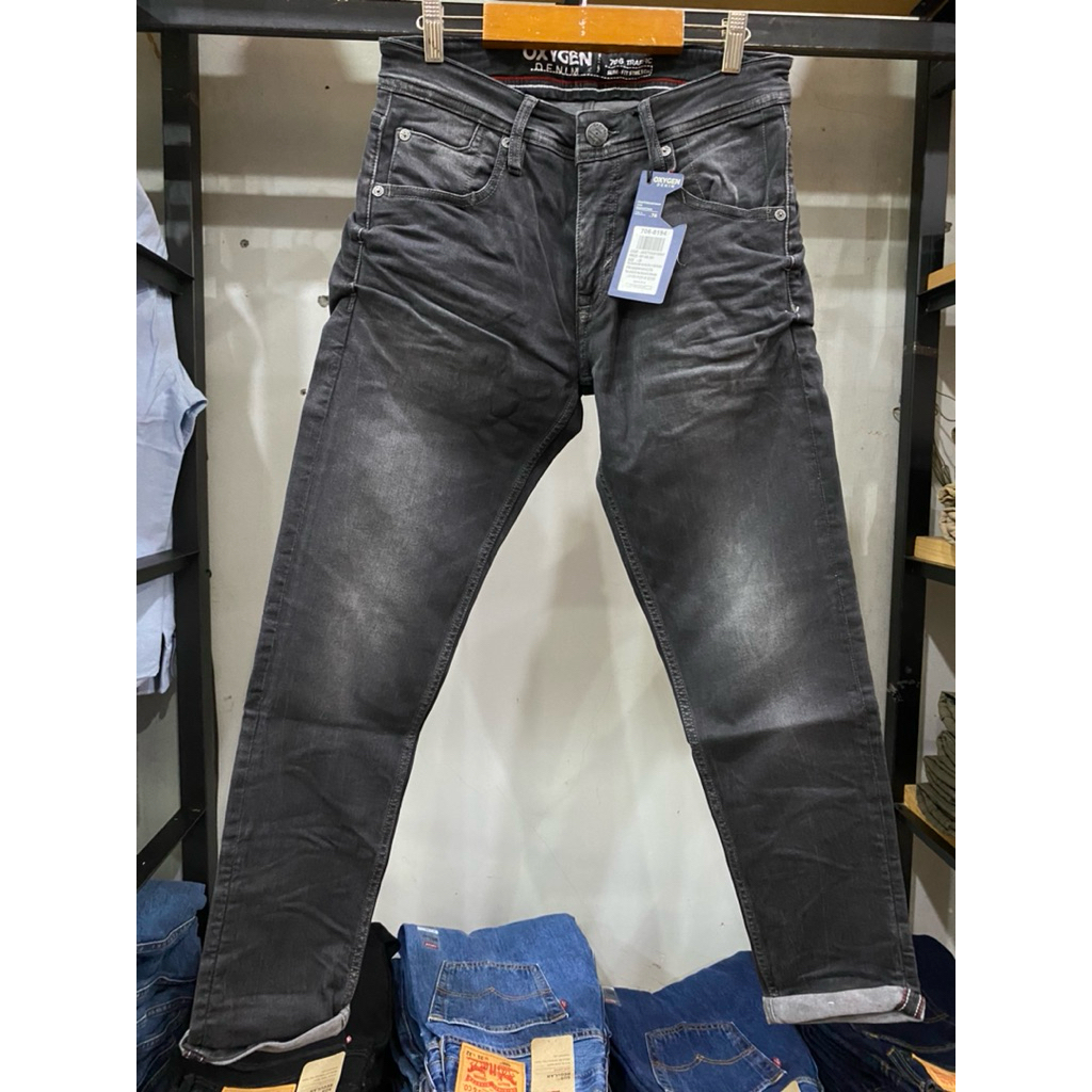 Celana jeans oxygen panjang slimfit 706-8194