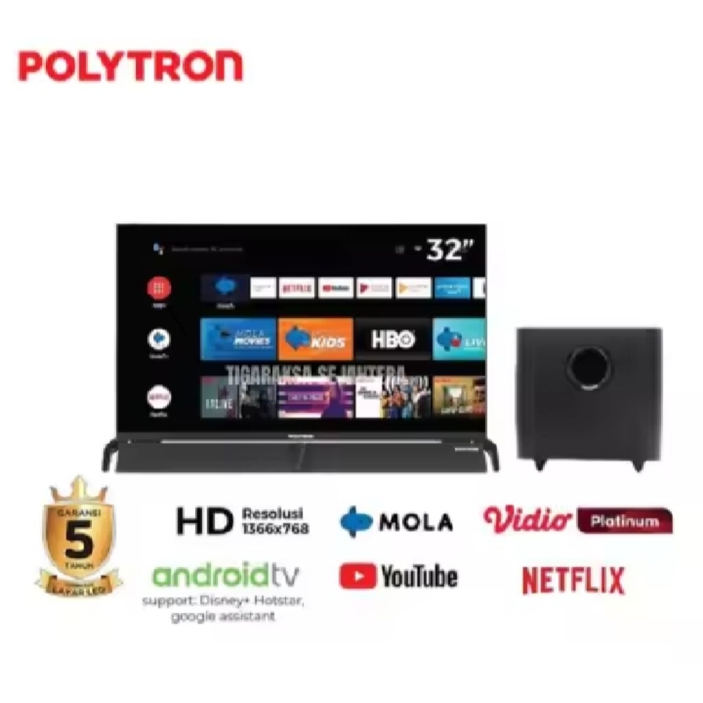 TV POLYTRON PLD 32BAG9953 + SWF DIGITAL ANDROID TV LED 32 INCH