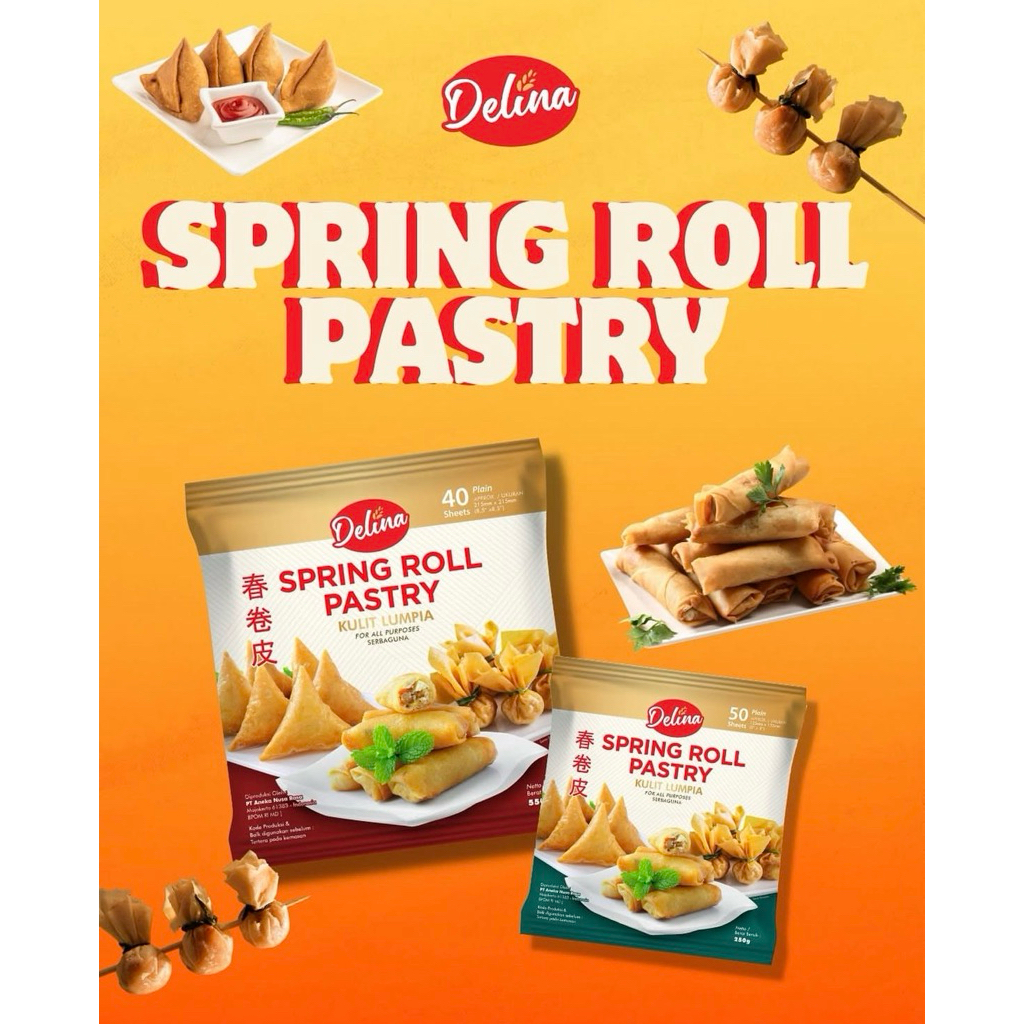 DELINA Kulit Lumpia Bentuk Kotak