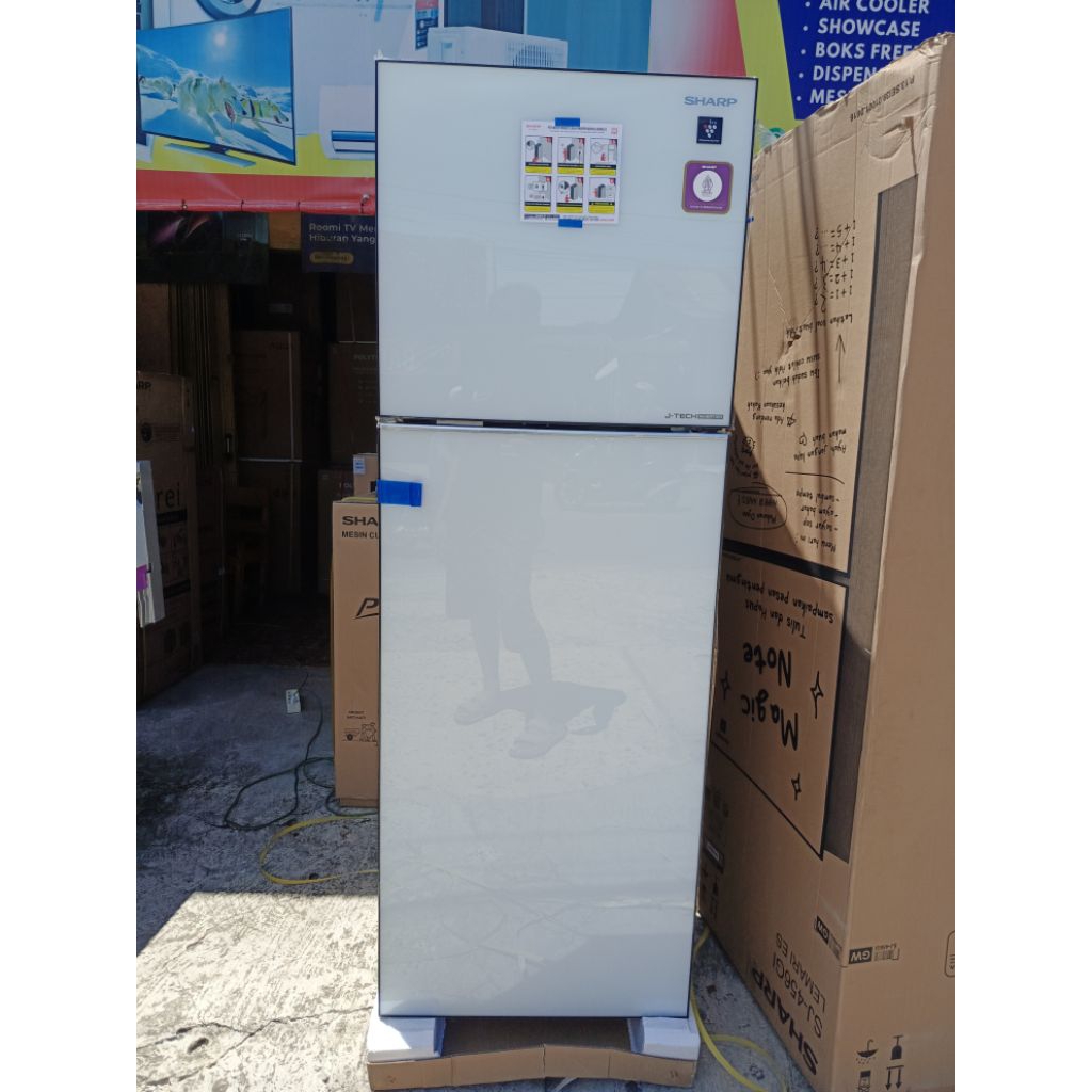 kulkas sharp 2 pintu sj 426 gi-gw