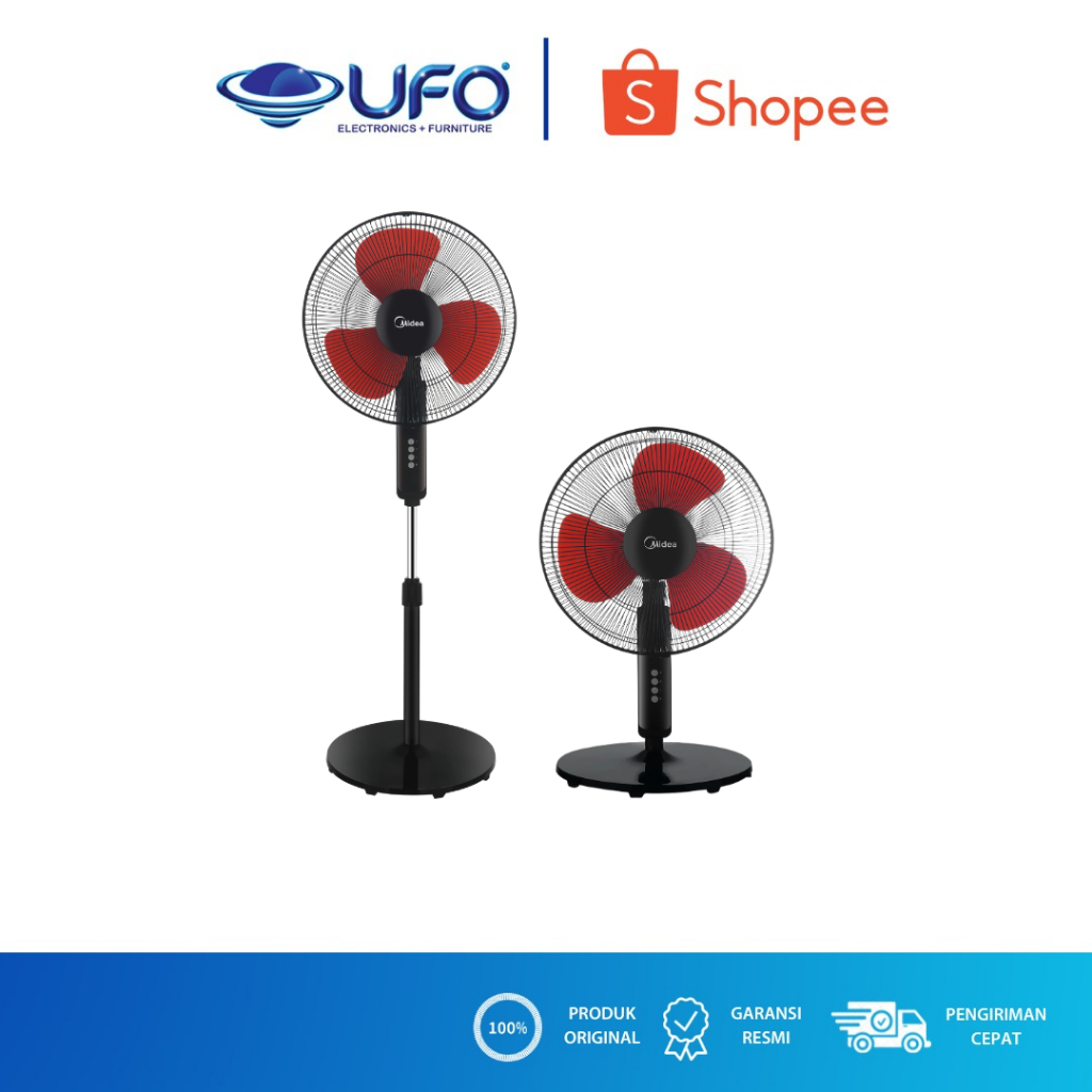 MIDEA KIPAS ANGIN BERDIRI 16 INCH 2 IN 1 FS4019K