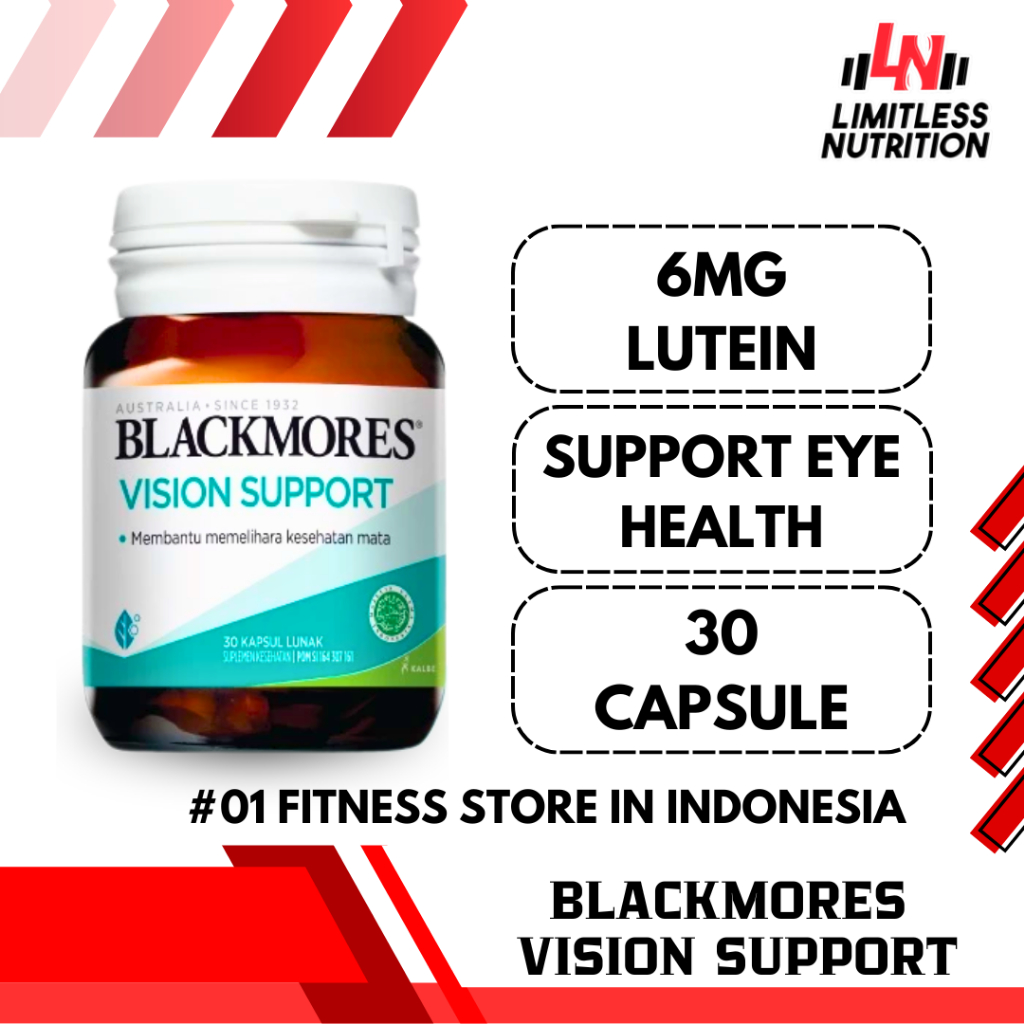 Blackmores Vision Support 6Mg Lutein - 30 Kapsul Lutein Zeaxanthin untuk Kesehatan Mata