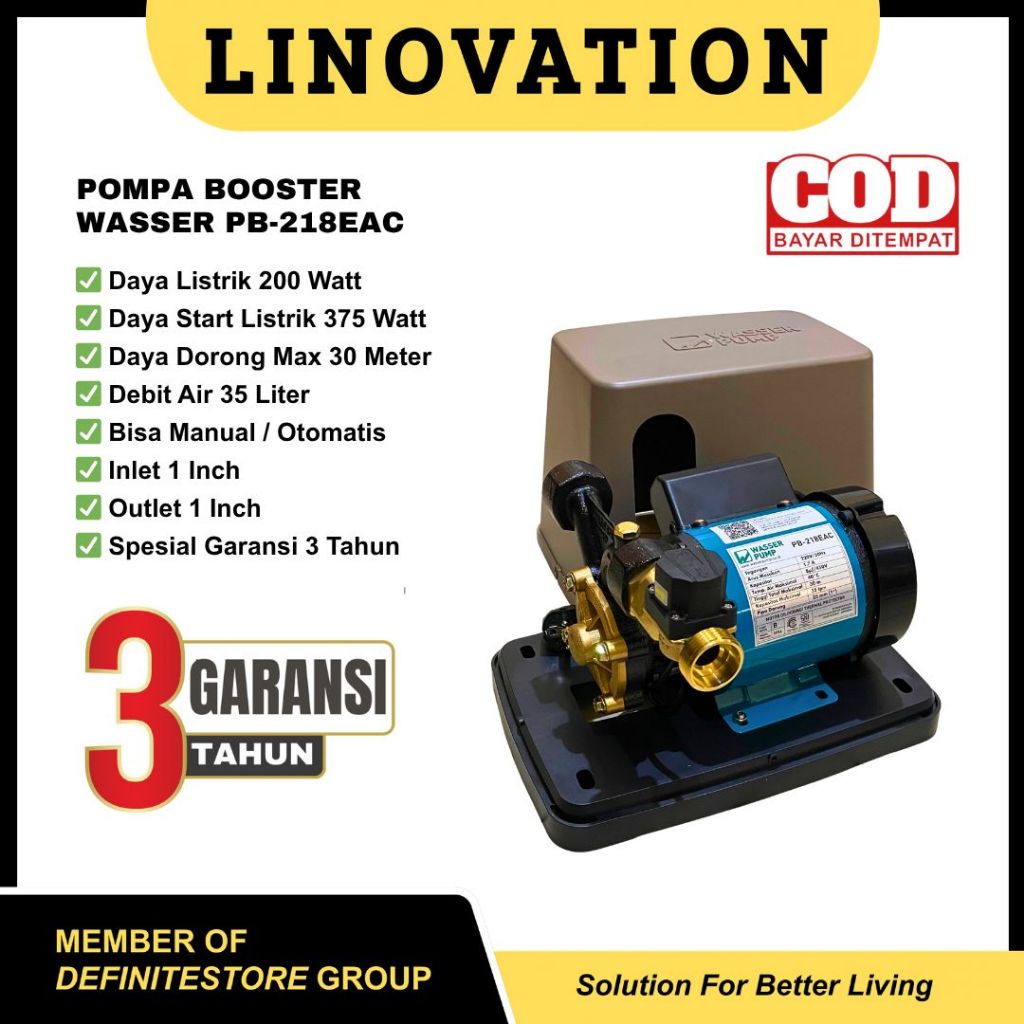 Pompa Booster Pendorong Wasser Pompa Pendorong Otomatis Pompa Air Pendorong Dengan Penutup Anti Kara