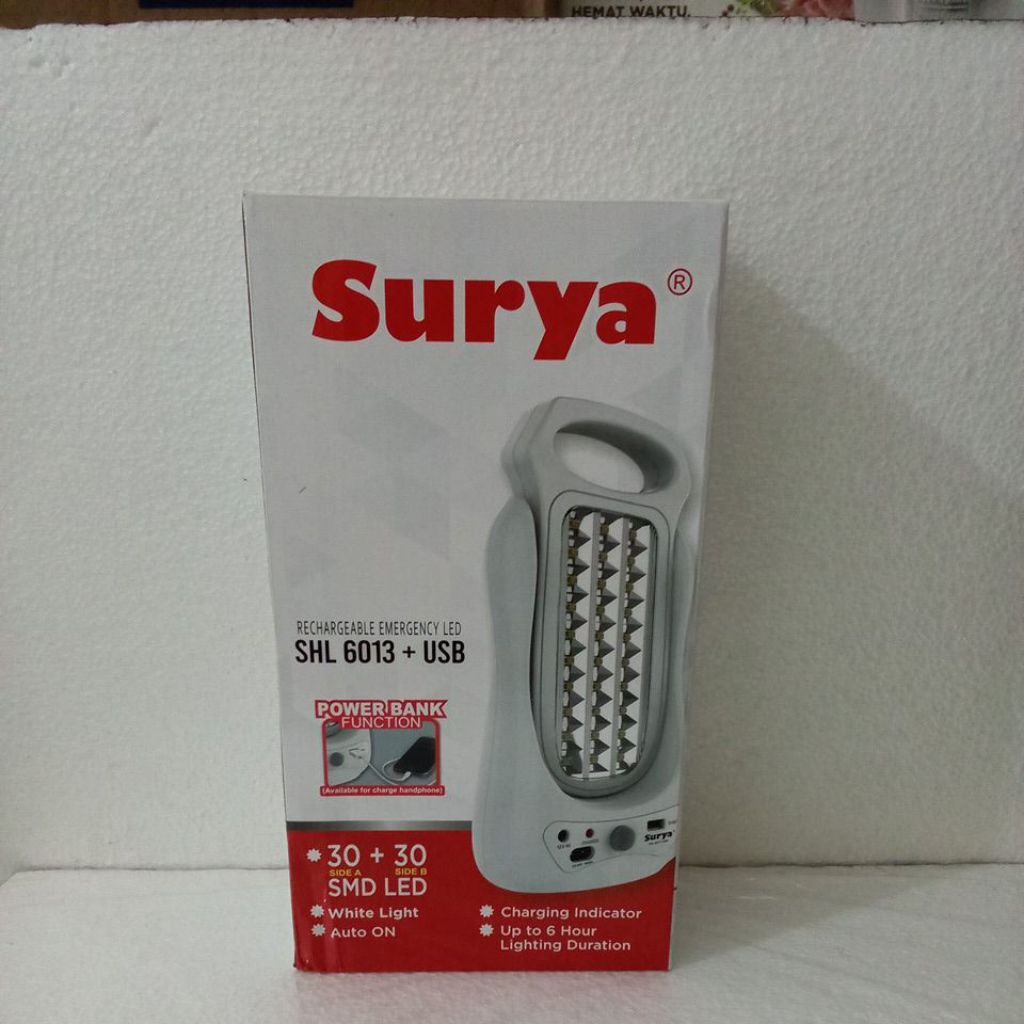 Lampu Emergency Surya SHL 6013 + USB / Lampu Darurat Emergency