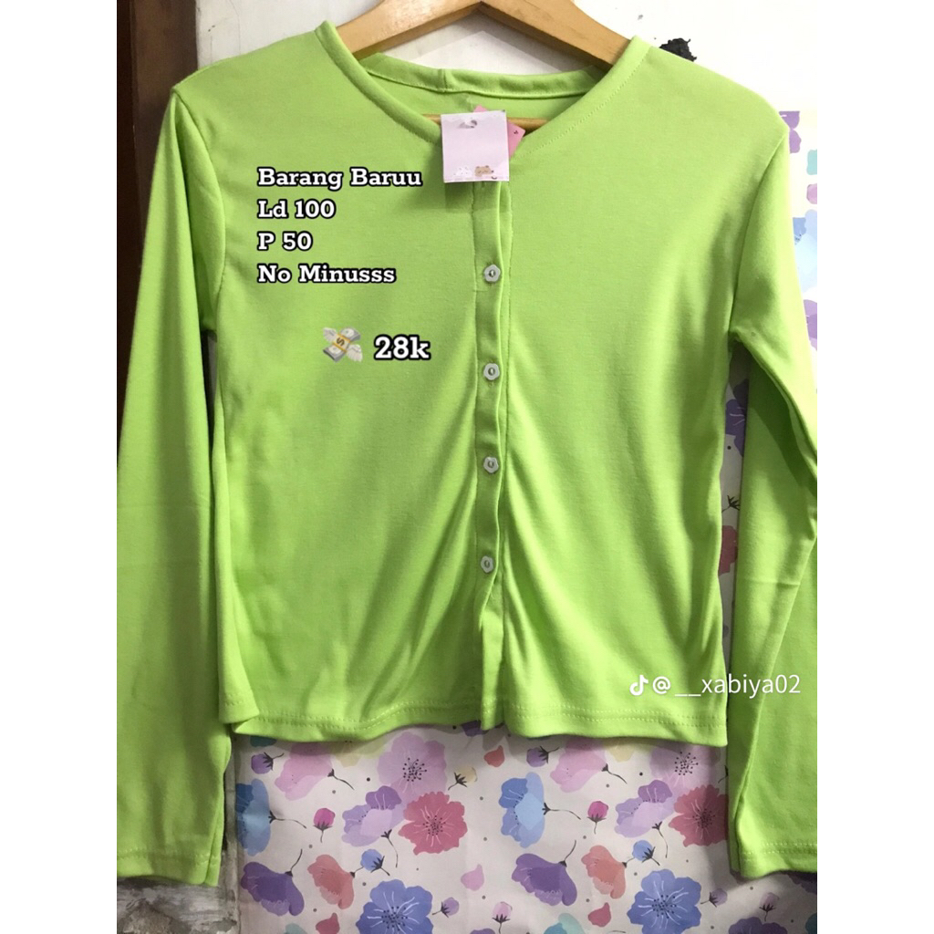Xabiya - Cardigan hijau alpukat baruu