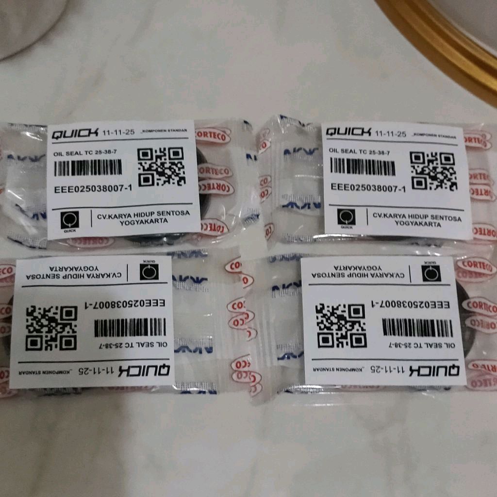 ( harga 4 pcs ) SIL AS RODA QUICK ,OIL SEAL 25-38-7