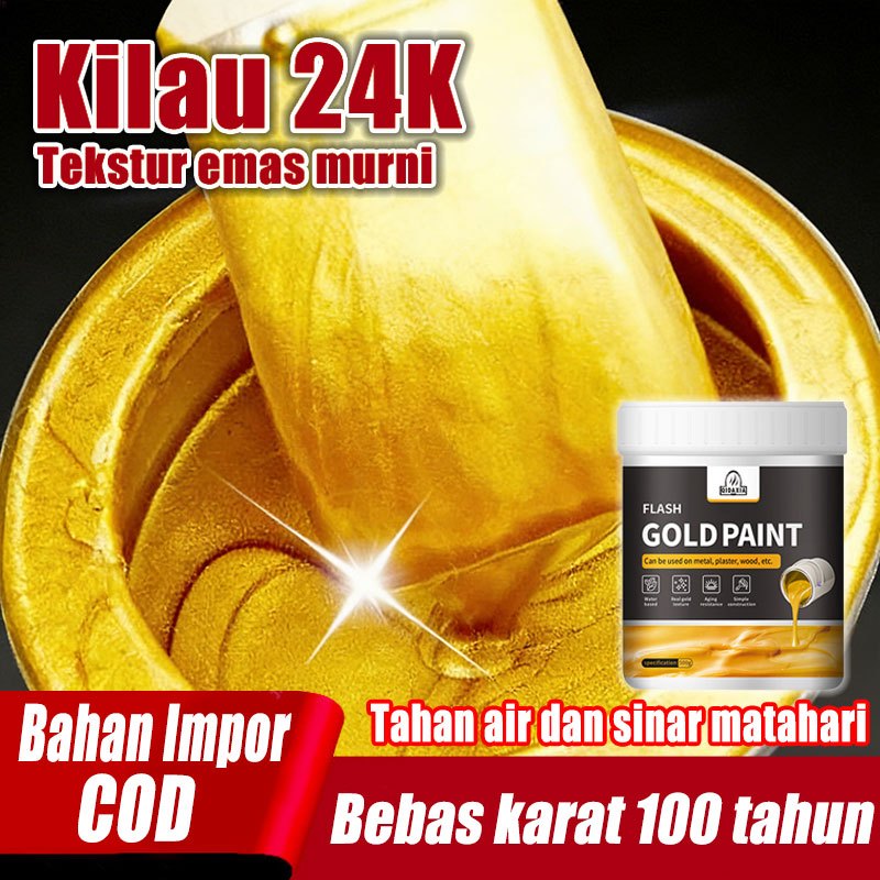 Tekstur emas murni FREE Kuas Emas Cat Gold Cat Kayu dan Besi Emas / Neo Alkycoat Royal Gold / Cat Em