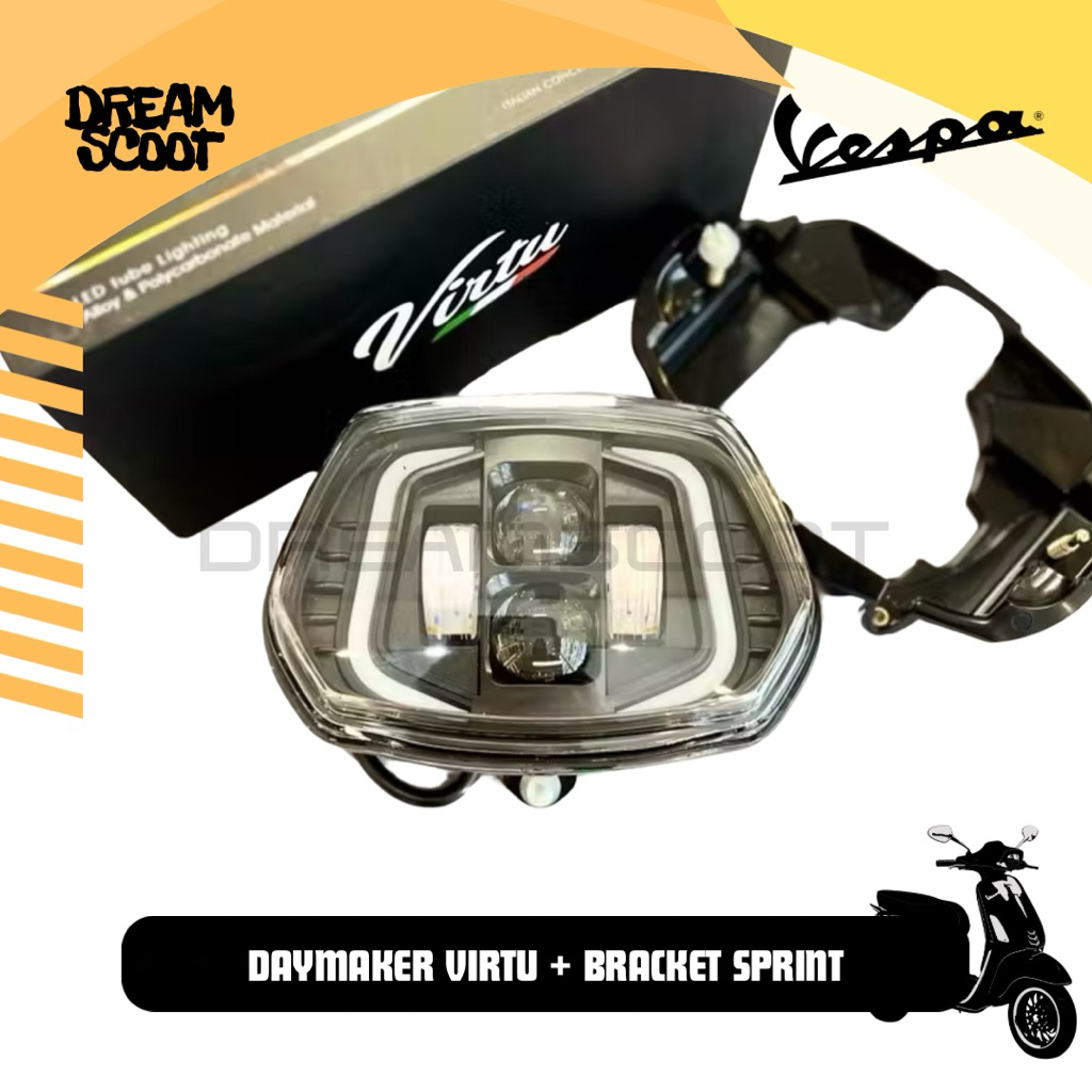 Headlamp Daymaker Virtu Vespa Sprint Vespa Primavera Headlamp Vespa Matic Headlamp LED Vespa Daymake