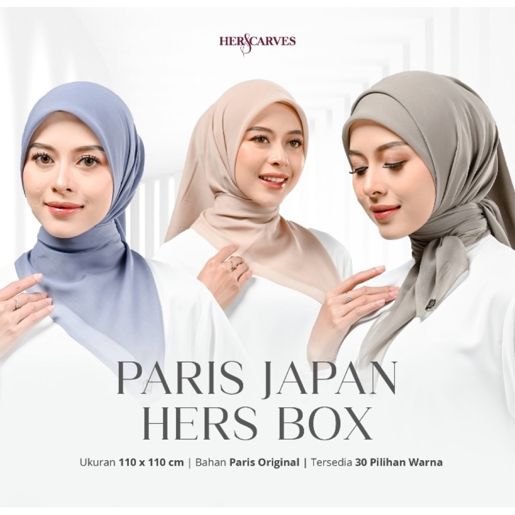 hijab | segi empat | herscarves | hijab paris | segi empat paris | paris japan hers box | paris japa
