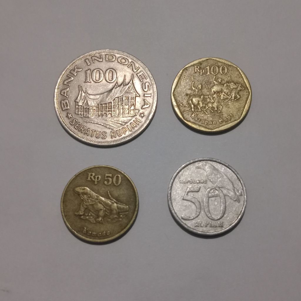 Set 4 Koin Kuno Indonesia