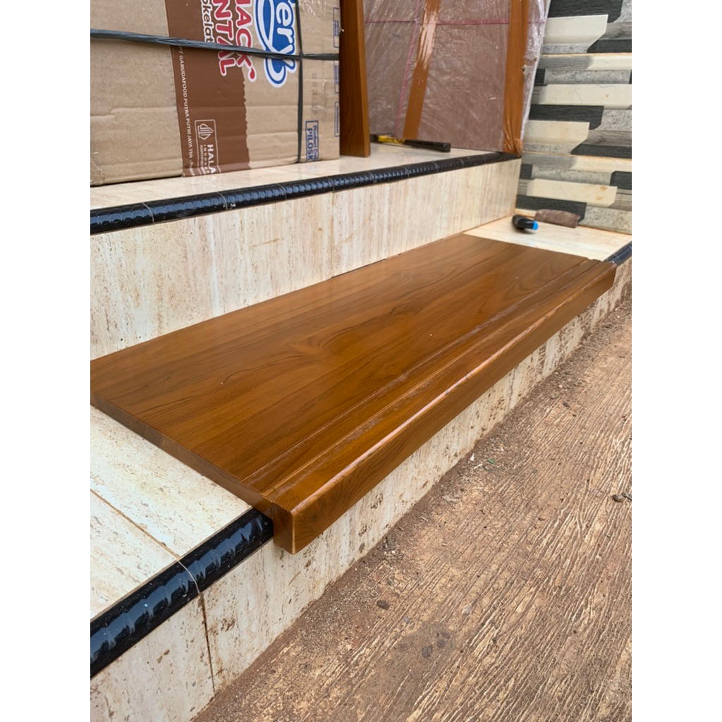 anak tangga kayu jati custom