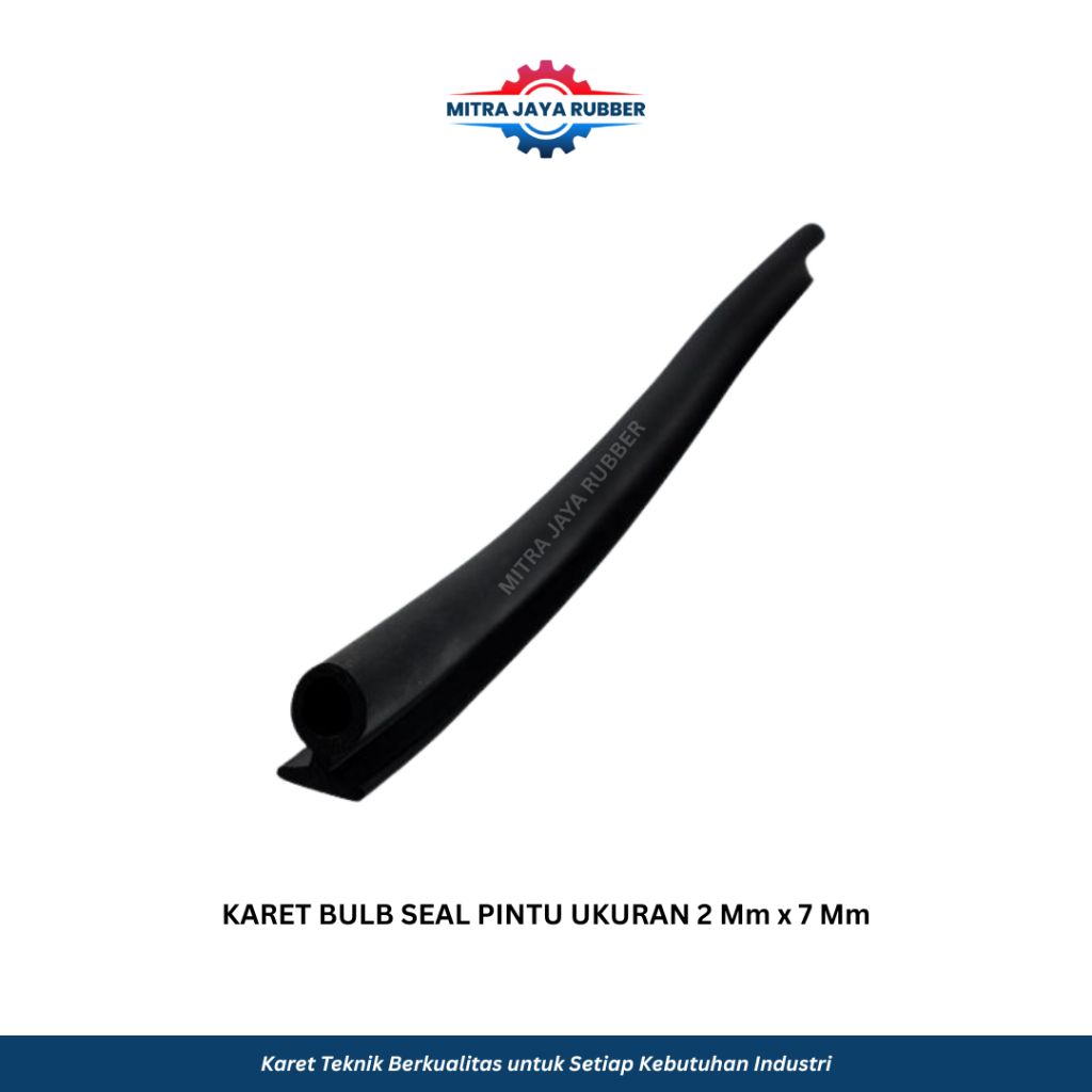 Karet Bulb Seal Pintu 2x7mm Rubber Door Seal Perapat Anti Air Anti Debu