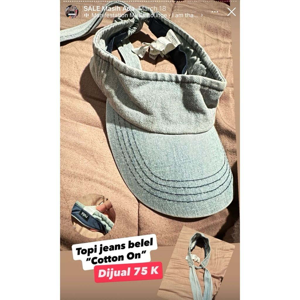 topi jeans belel cotton on (preloved)