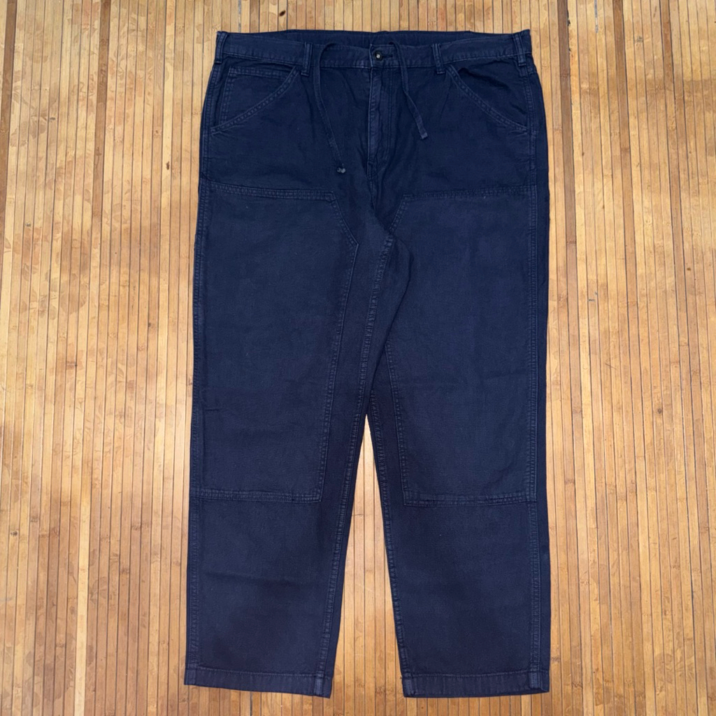 UNIQLO REGULAR FIT DARK NAVY DOUBLE KNEE CARPENTER FATIGUE PANTS