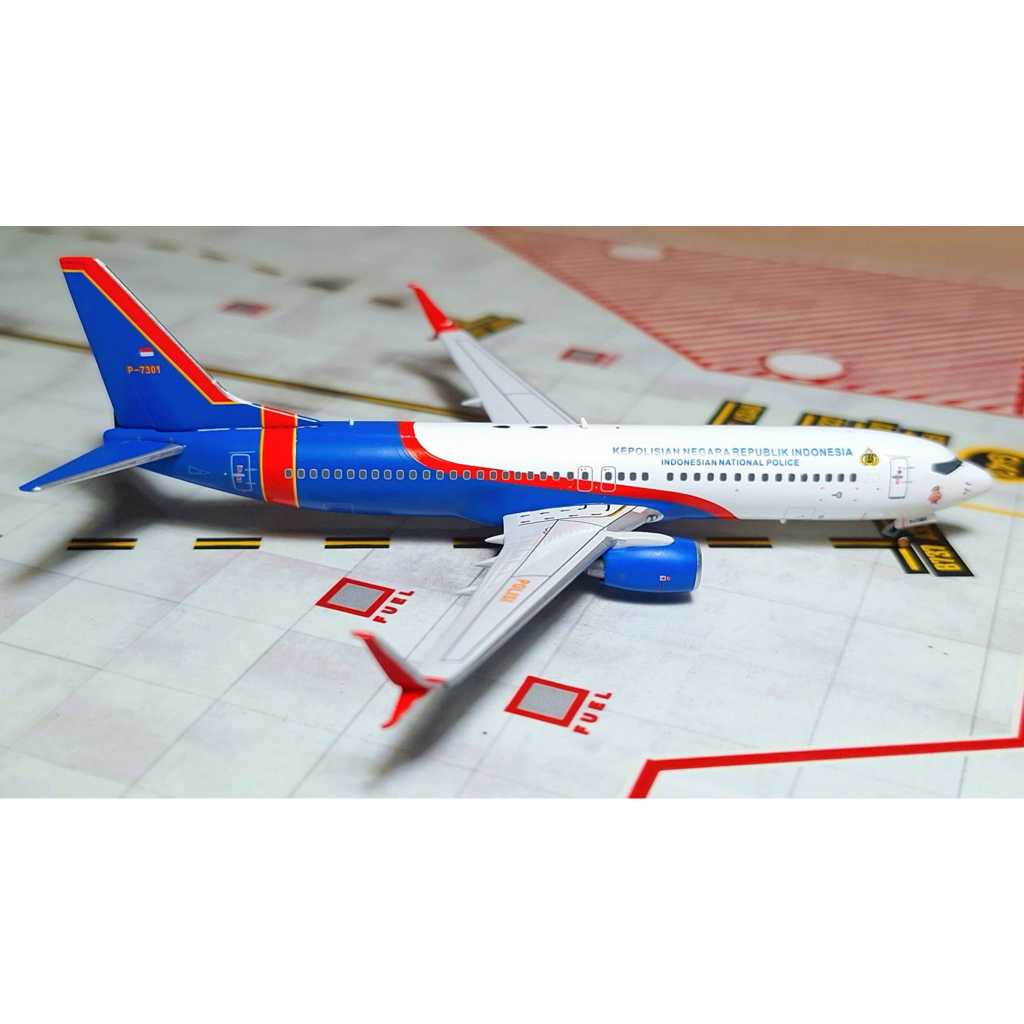 Diecast Pesawat Kepolisian Negara Republik Indonesia (Indonesian National Police) - Boeing 737-800(W