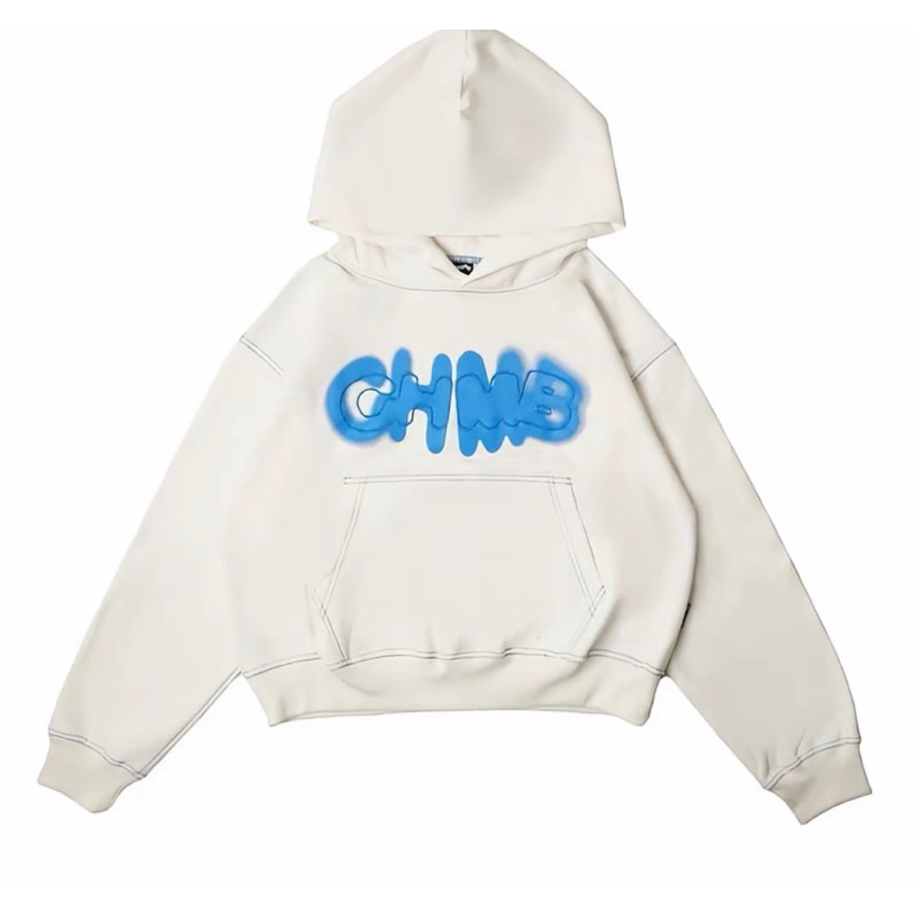 Hoodie Chmb Contrasting Broken White L