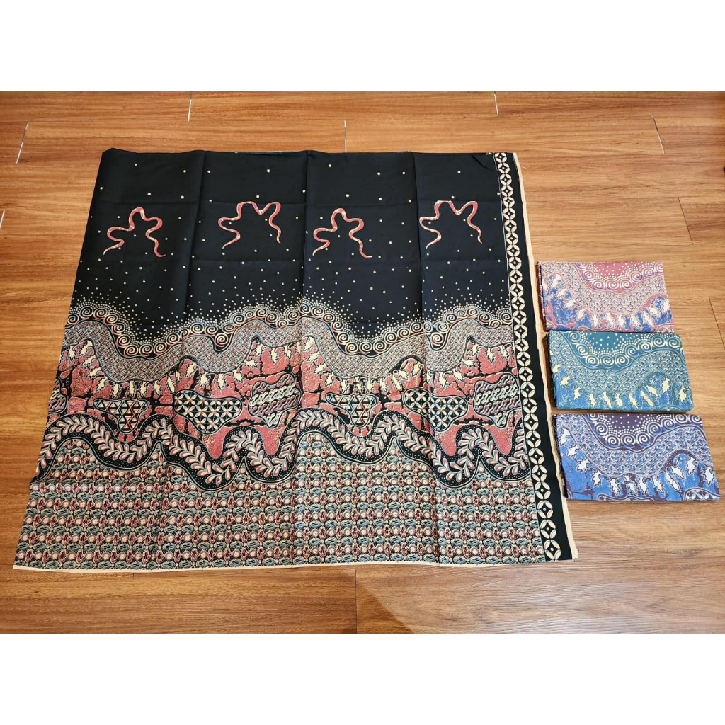 Kain Batik Print Solo Katun Halus Premium 2,4x1,1 Mtr Motif Terang Bulan dan Tumpal