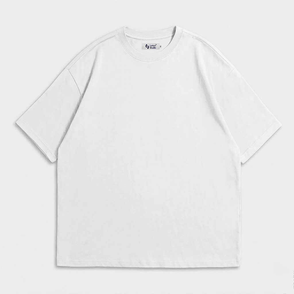 Lunyx Studio - Cotton Rocky T-shirt polos Oversize Putih