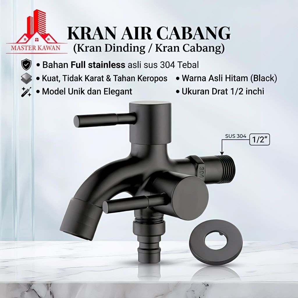 Kran Cabang Stainless BLACK /Kran Cabang stainless /Kran Shower Stainless