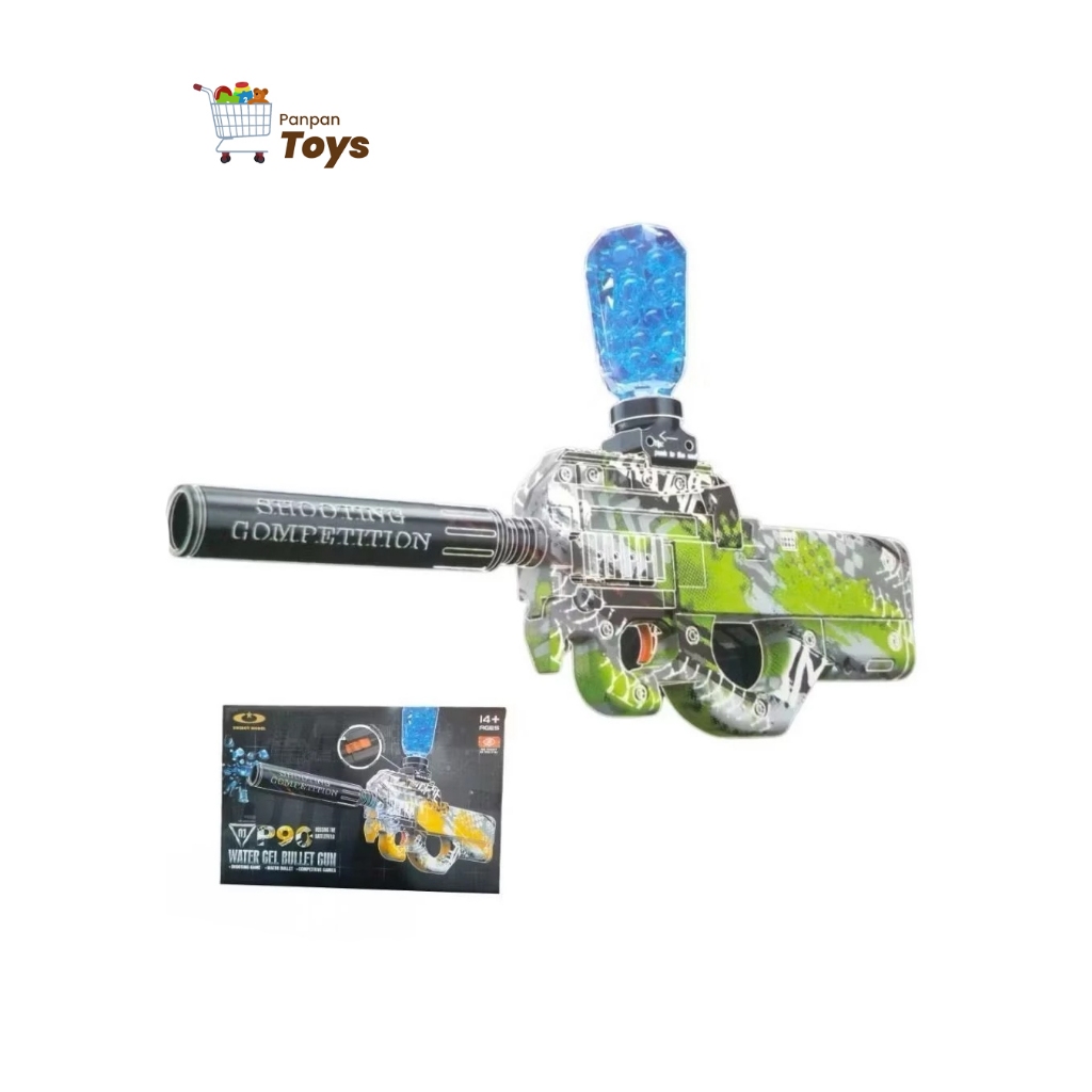 PanPanToys - Mainan Anak Gel Blaster P90 Water Bubble Outdoor (Rechargeable, SNI)