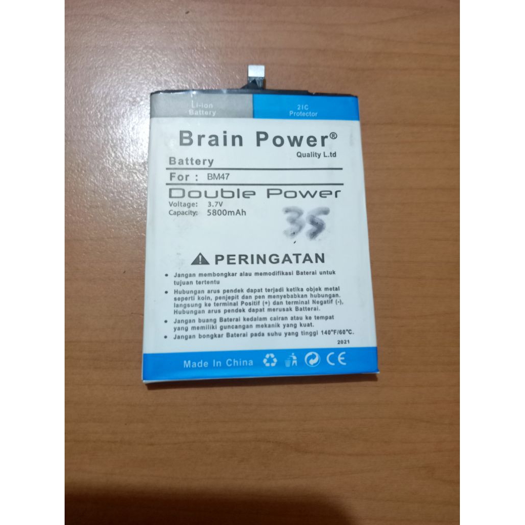 Baterai Double Power, Redmi 5A & 3S (second) kondisi Normal