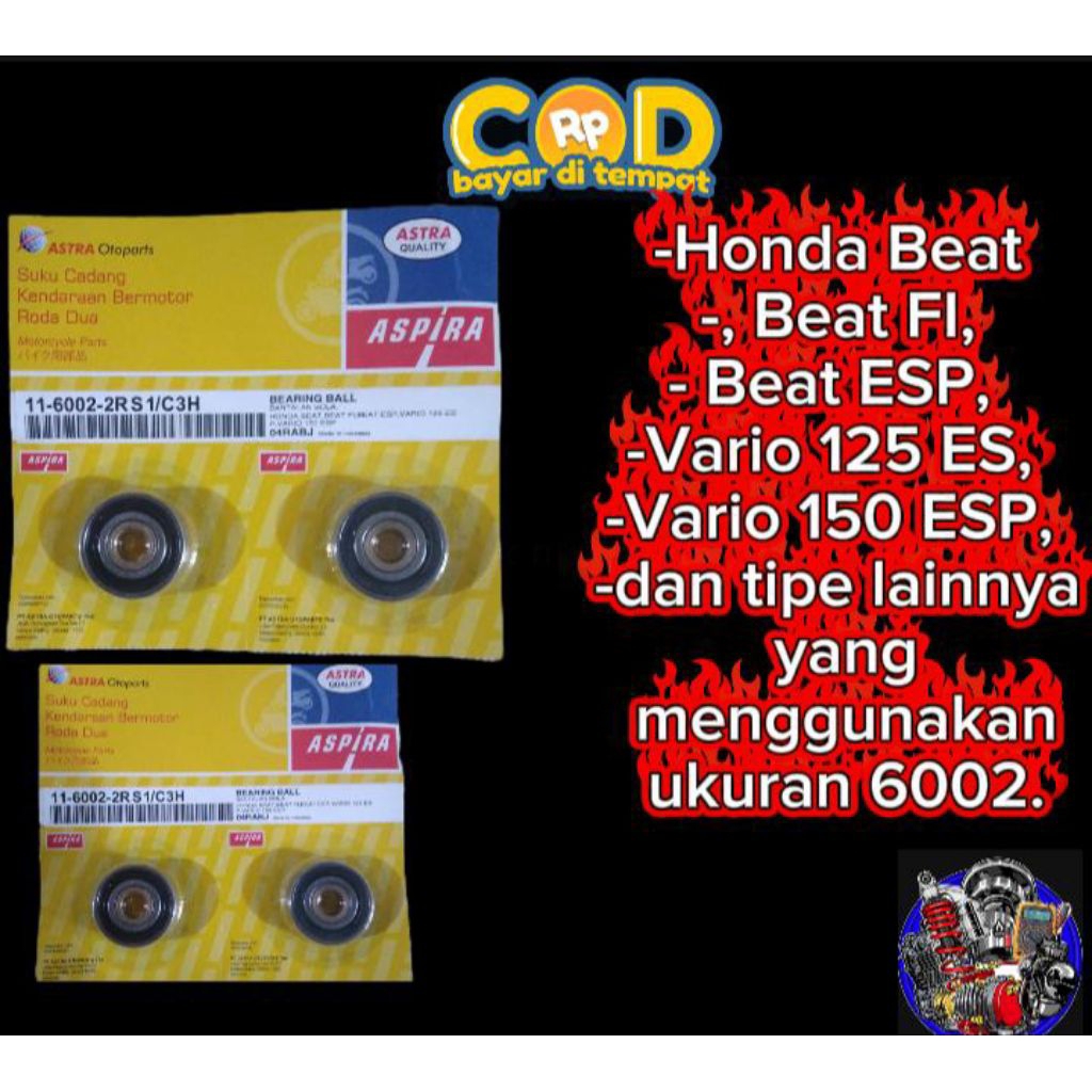 LAHER BEARING 6002 2RS ASPIRA ORIGINAL
