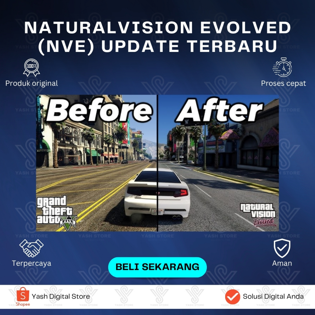 MOD GRAFIK NATURAL VISION EVOLVED (NVE) UPDATE MARET 2025 FIVEM GTA5 ROLEPLAY / FIVE M