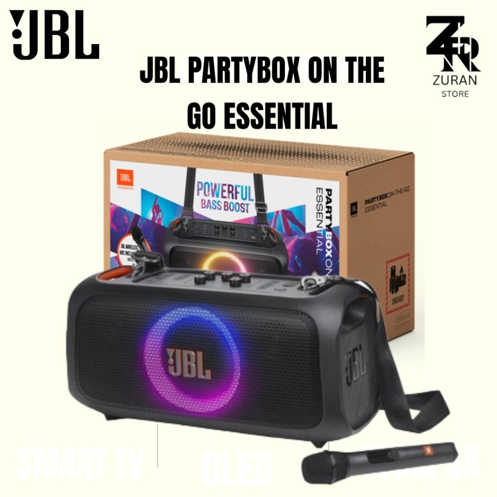 JBL PARTYBOX ON THE GO ESSENTIAL BLUETOOTH PORTABLE SPEAKER ON -THE -GO