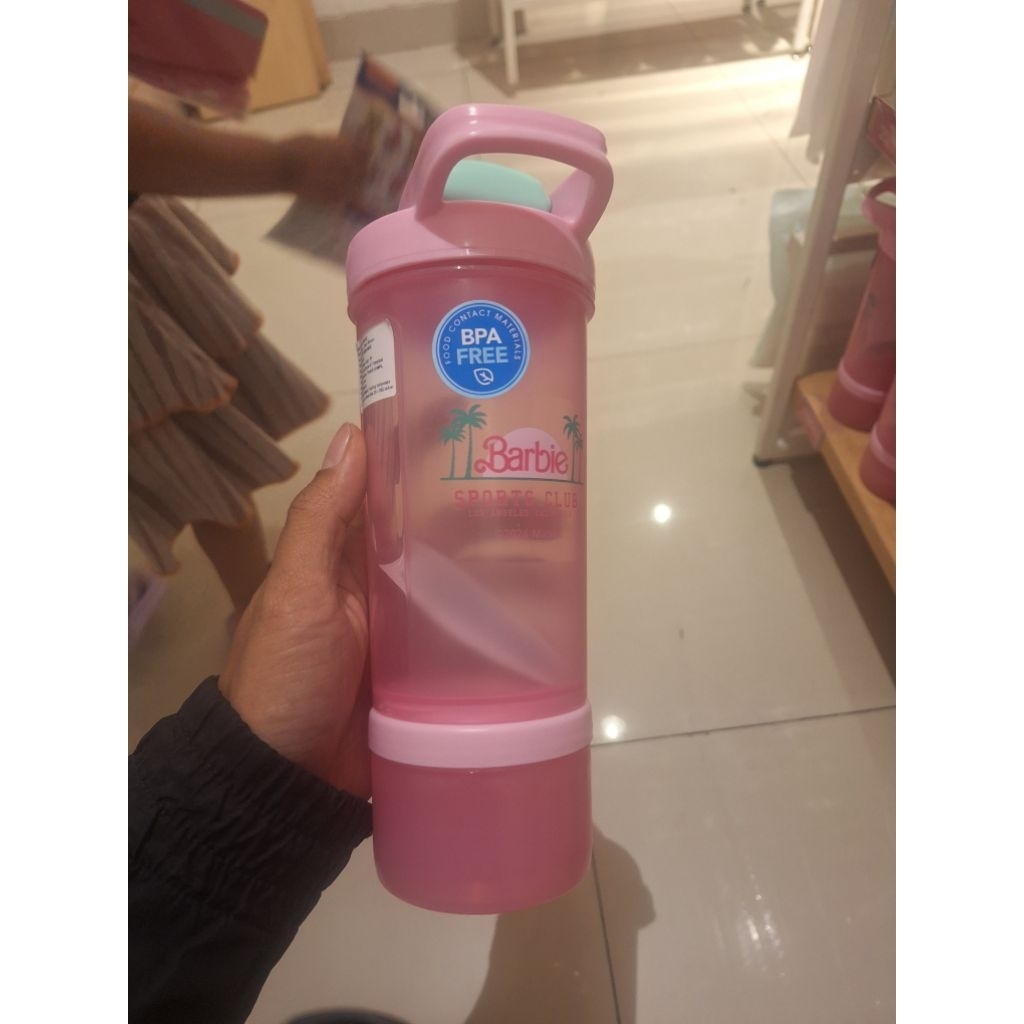 miniso pink x barbie bottle sport bpa free anti kuman 650ml