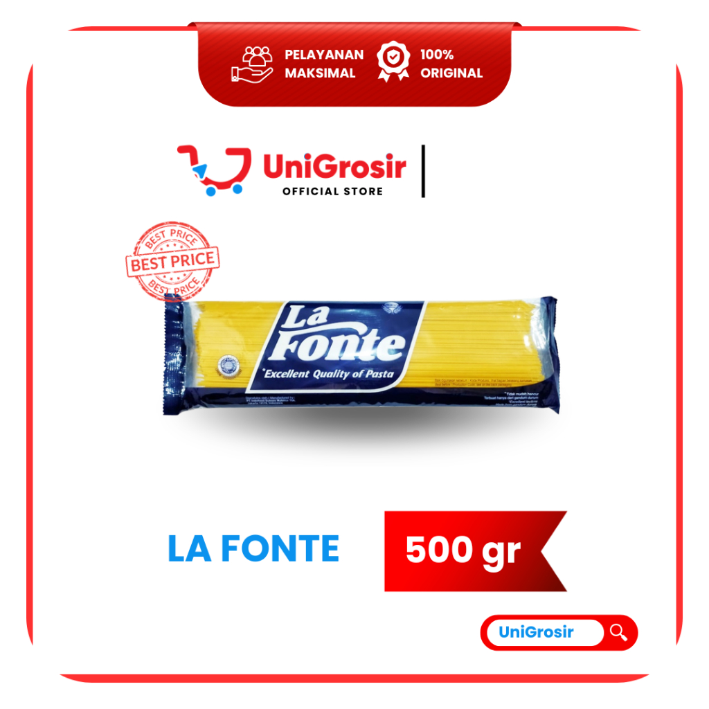 [UniGrosir] LA FONTE SPAGHETTINI PASTA SPAGETI SPAGHETTI ~ 500 gr