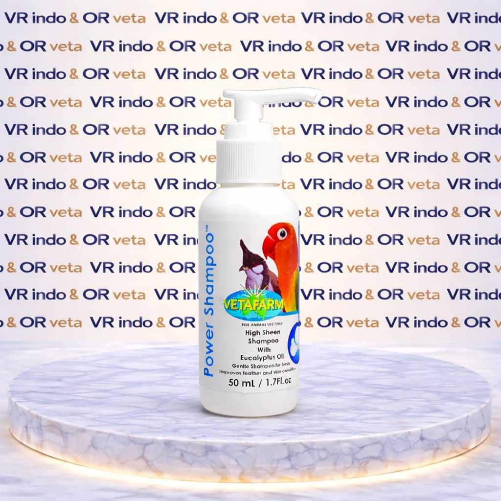 POWER SHAMPOO VETAFARM SAMPO 50ml BURUNG MACAW AFGREY MERPATI