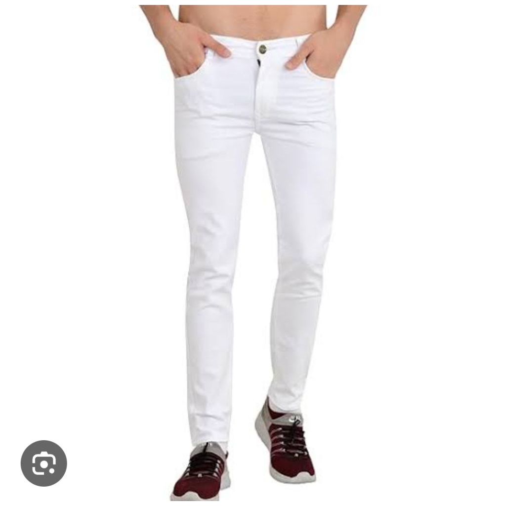 ZARA MAN White Ripped Skinny Jeans / Celana Putih Pria / wanita remaja size 26 skinny preloved