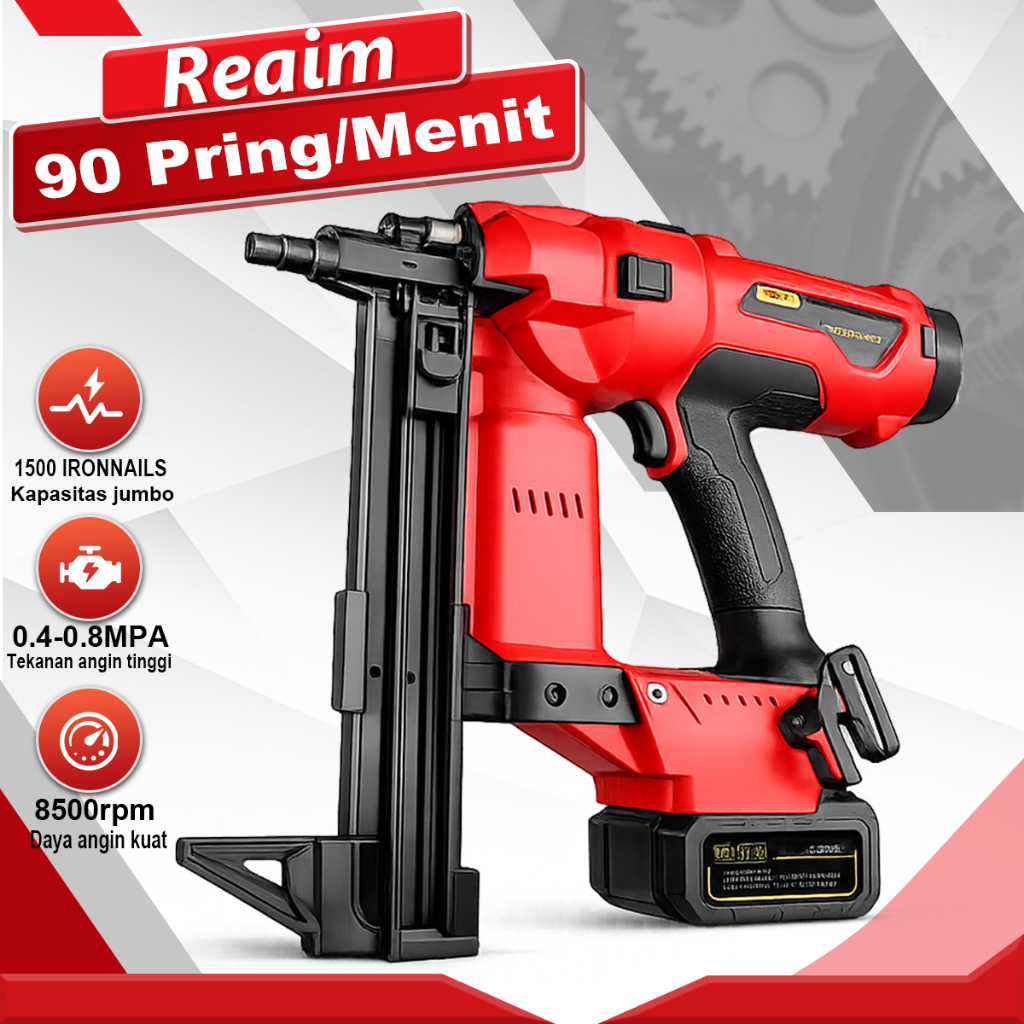 Reaim Mesin Paku Tembak Angin 4500 Ironnails Mesin Paku Tembak Listrik
