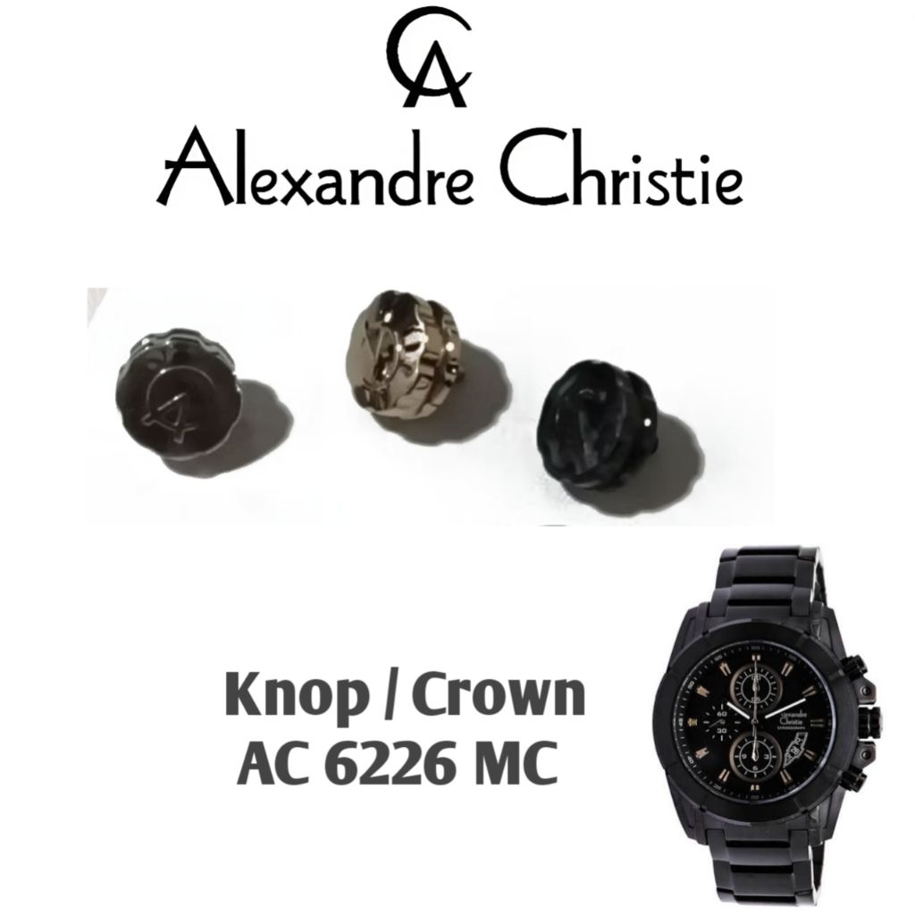Crown / Knop Original untuk Jam Tangan Alexandre Christie Type AC 6226 MC