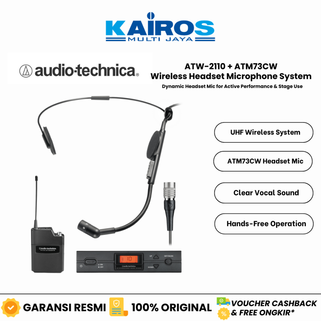 Audio-technica ATW-2110+ ATM73CW (Headset)